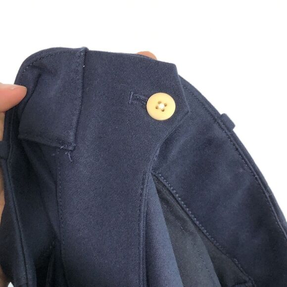 J CREW  Pintuck Suit Short Womens 12 Blue Navy Stretch Cotton 3" Inseam New - Picture 9 of 11